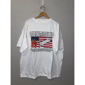 Vintage Nasa Shirt Space Shuttle Columbia Crew Memorial Tee Graphic XL Big Tall